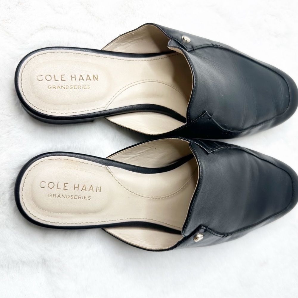 Cole Haan Women's Black Leather Piper Mules Black Size 8 - Picture 2 of 5